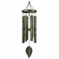 Campanello eolico 90 cm in metallo verde decorativo da esterno