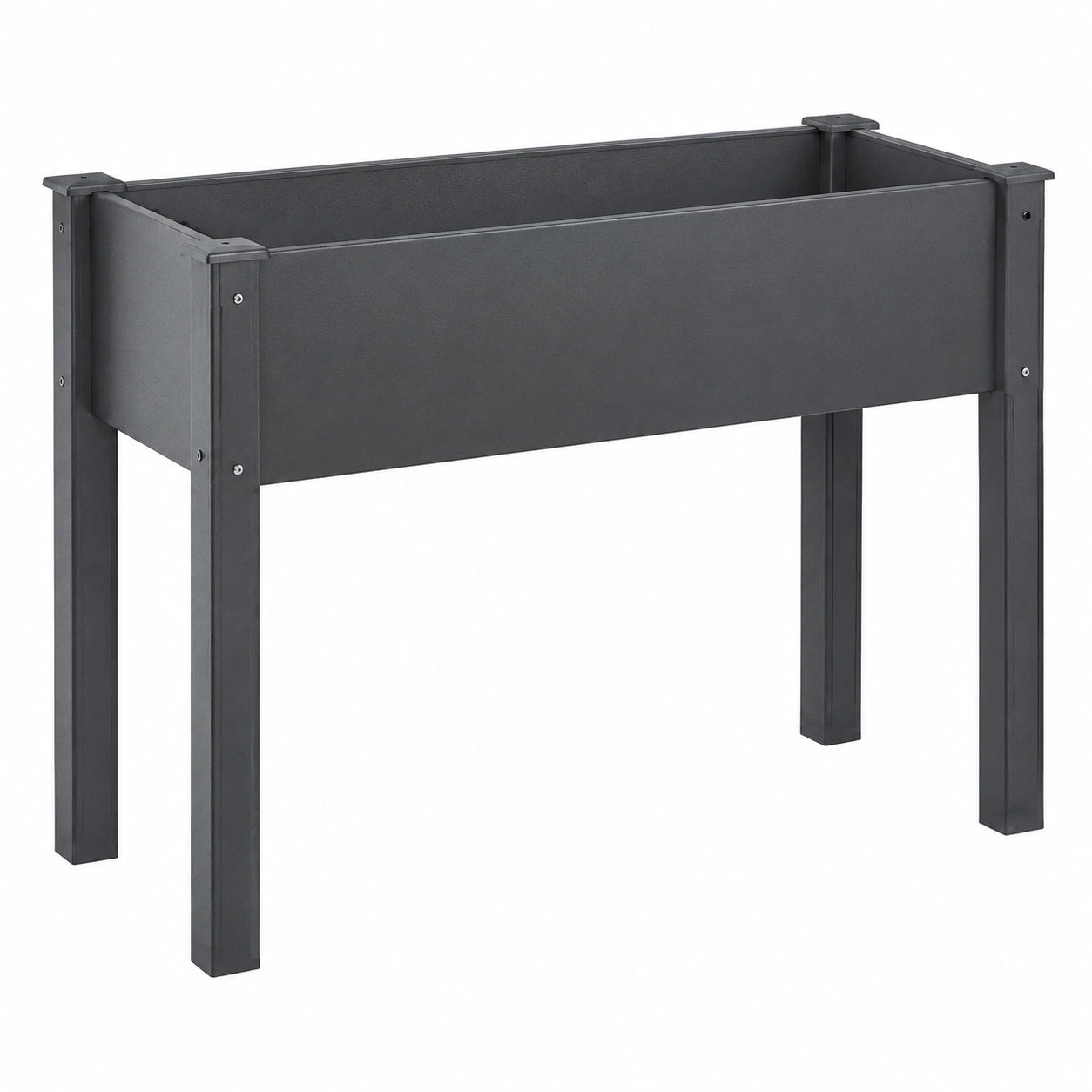Fioriera rialzata 100 x 40 x 80 cm in acciaio grigio antracite per orto e giardino